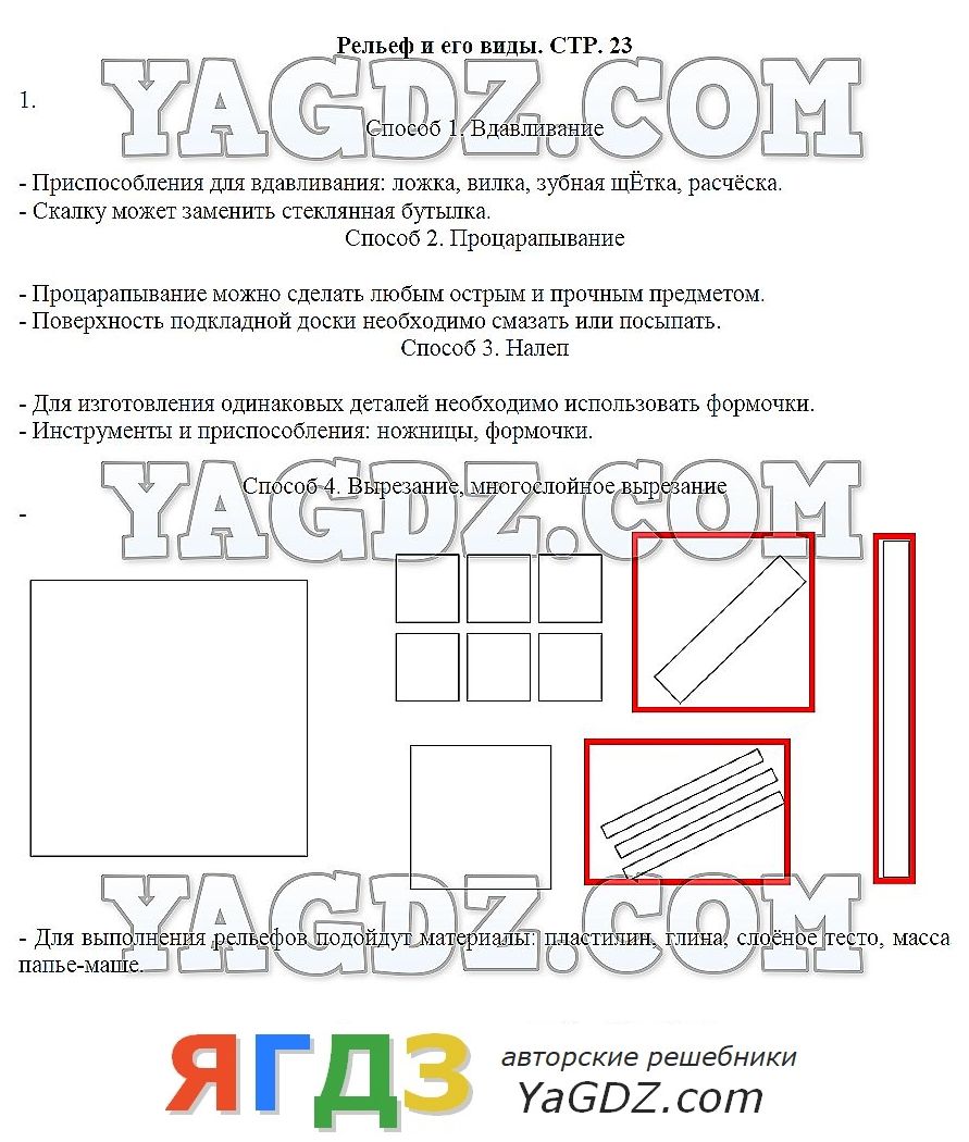 Шаблон скамейки технология 3 класс